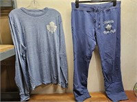 TONRONTO MAPLE LEAFS TOP + Track Pants Sz XL