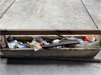 Wooden Tool Box With Tools