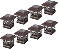 TWINSLUXES Solar Lights 3.5-5x5 Posts  8Pk