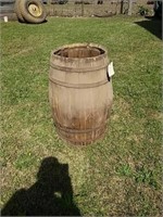 Vintage wooden turpentine barrel