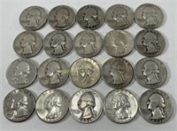 (20) Silver Quarters (Various Years)