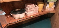 GROUP LOT- DISPENSERS, CROCK POT, MISC