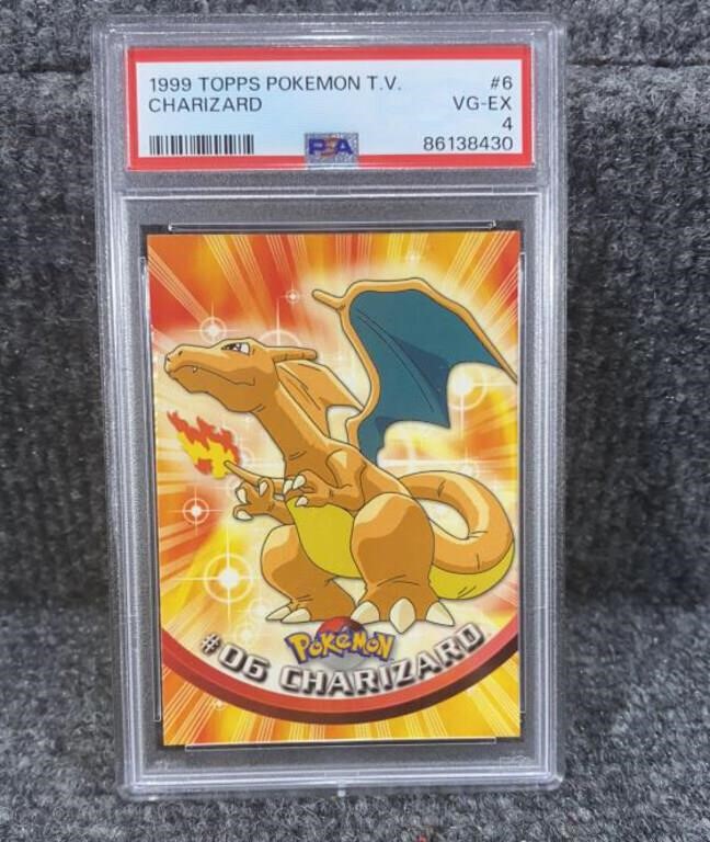 1999 PSA 6 Topps Charizard Pokemon TV Card