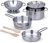 (N) Melissa & Doug Stainless Steel Pots and Pans P