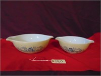 Pair of Pyrex Nesting Homestead Cinderella Bowls