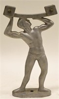 Vintage Cast Metal Nude Man Display Mount