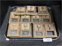 11 Vintage Metal Post Office Box Doors.