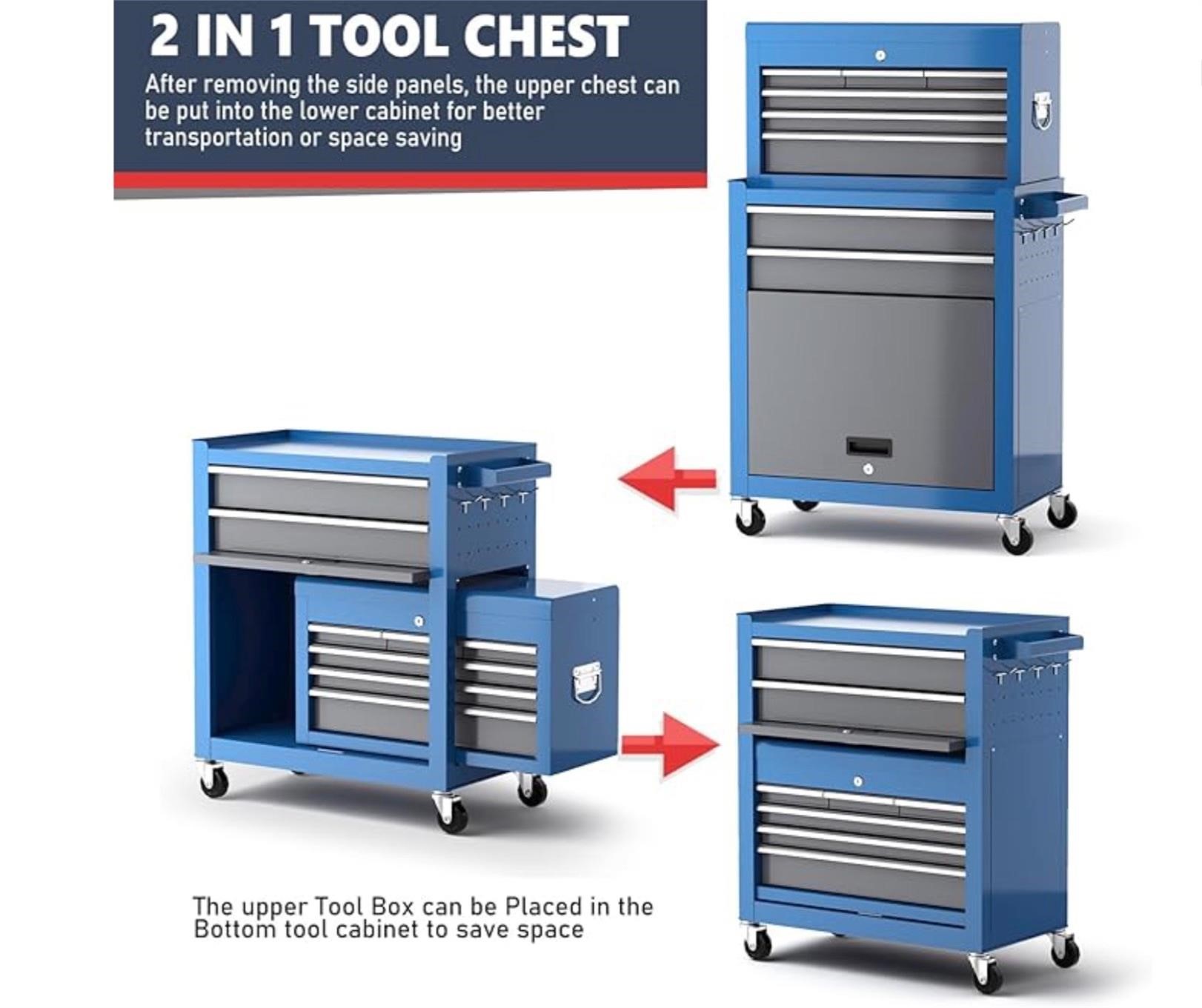 8 drawer tool chest BLUE