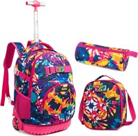 Rolling Backpack 18 inch with Lunch Bag