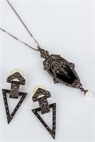 Jewelry Sterling Silver Necklace & Earrings