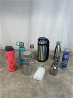 Glass water bottles, water bottles, and travel