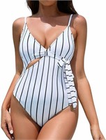 S - Womens Monokini Bathing Suit Oversized Tummy C