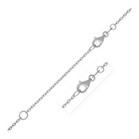 14k White Gold Extendable Cable Chain
