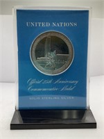 UN 25th Anniversary Sterling Silver commemorative