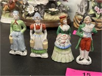 Four Vintage Japanese Made Victorian Figures