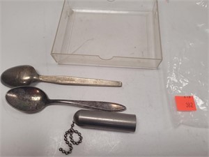 2 Spoons 1 is Marked Nickel Silver