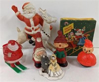 Vtg Blowmold Christmas Decorations and Holiday