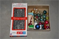 Vintage Christmas Bulbs & Tinsel Garland