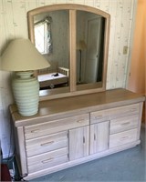 Vaughan dresser with mirror and lamp