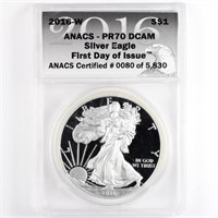 2016-W Proof Silver Eagle ANACS PR70 DCAM