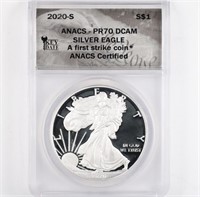 2020-S Proof Silver Eagle ANACS PR70 DCAM