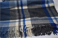Vintage Pure Wool Throw Blanket from Norway