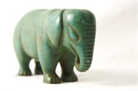 Antique Chinese Carved Turquoise  Elephant