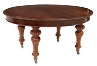 VICTORIAN MAHOGANY EXTENSION DINING TABLE