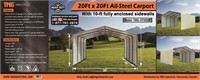 20' x 20' All-steel Carport
