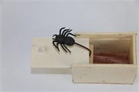 Wood Box with Surprise Spider