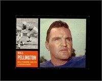 1962 Topps #9 Bill Pellington VG to VG-EX+