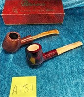 11 - LOT OF 2 VINTAGE TOBACCO PIPES (A151)