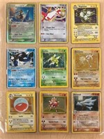 5 SHEETS OF POKEMON CARDS