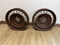 Antique 20" Wire Rim Wheels