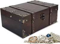 Wooden Box, Vintage Suitcase Lockable Box V