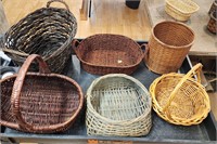 Mixed Lot of 6 VTG Baskets