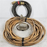 (2) Heavy Duty Extension Cords & Junction Box