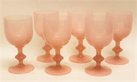 (6) French Portieux Vallerysthal Opaline Goblets