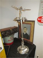 VINTAGE AIRPLANE LAMP ASHTRAY STAND WORKING