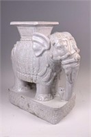 Ceramic elephant plant stand