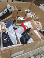 Box Lot of Various Shoes Unknown Amount & Sizes