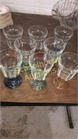 8 sundae glasses 2 of each color