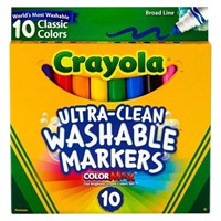 SM3982  Crayola Washable Broad Line Markers, 10ct