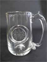 Vintage "M" Monogram Crystal Beer Mug