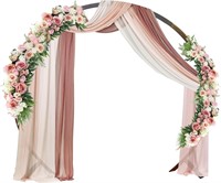 Wedding Arch 7.2FT Round Backdrop Stand Pine Wood