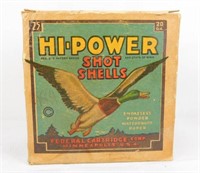 Federal Hi-Power 20 ga .Shotgun Shells & Box