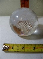 3"Carole Stupell Crystal Globe Paper Weight France