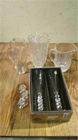 Glass pitchurs, goblets and miscellaneous