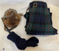 Scottish kilt set, Sporran and socks size 36"
