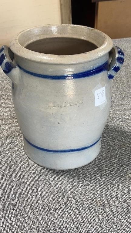 Salt Glaze Double Handle Jar